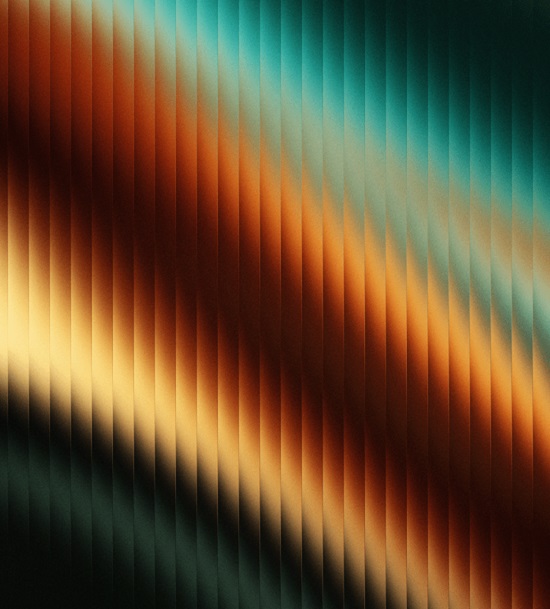 Abstract wavy coloured lines distourted throug privacy screen view (rectangle)