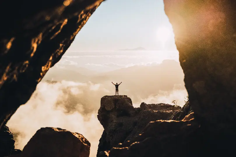 Man on a hill