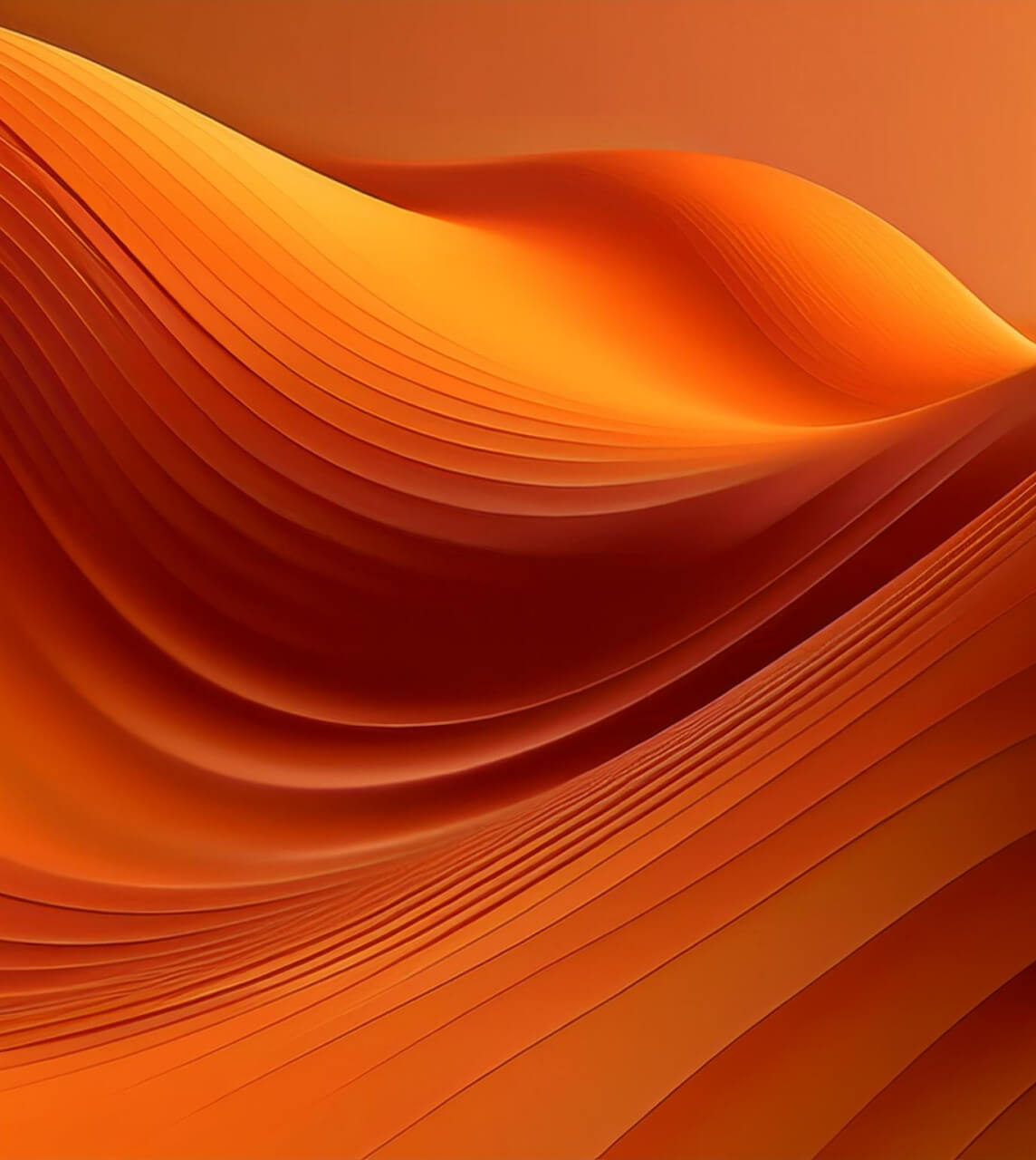Firefly orange colours soft wave 3d render soft wave digital abs (13)