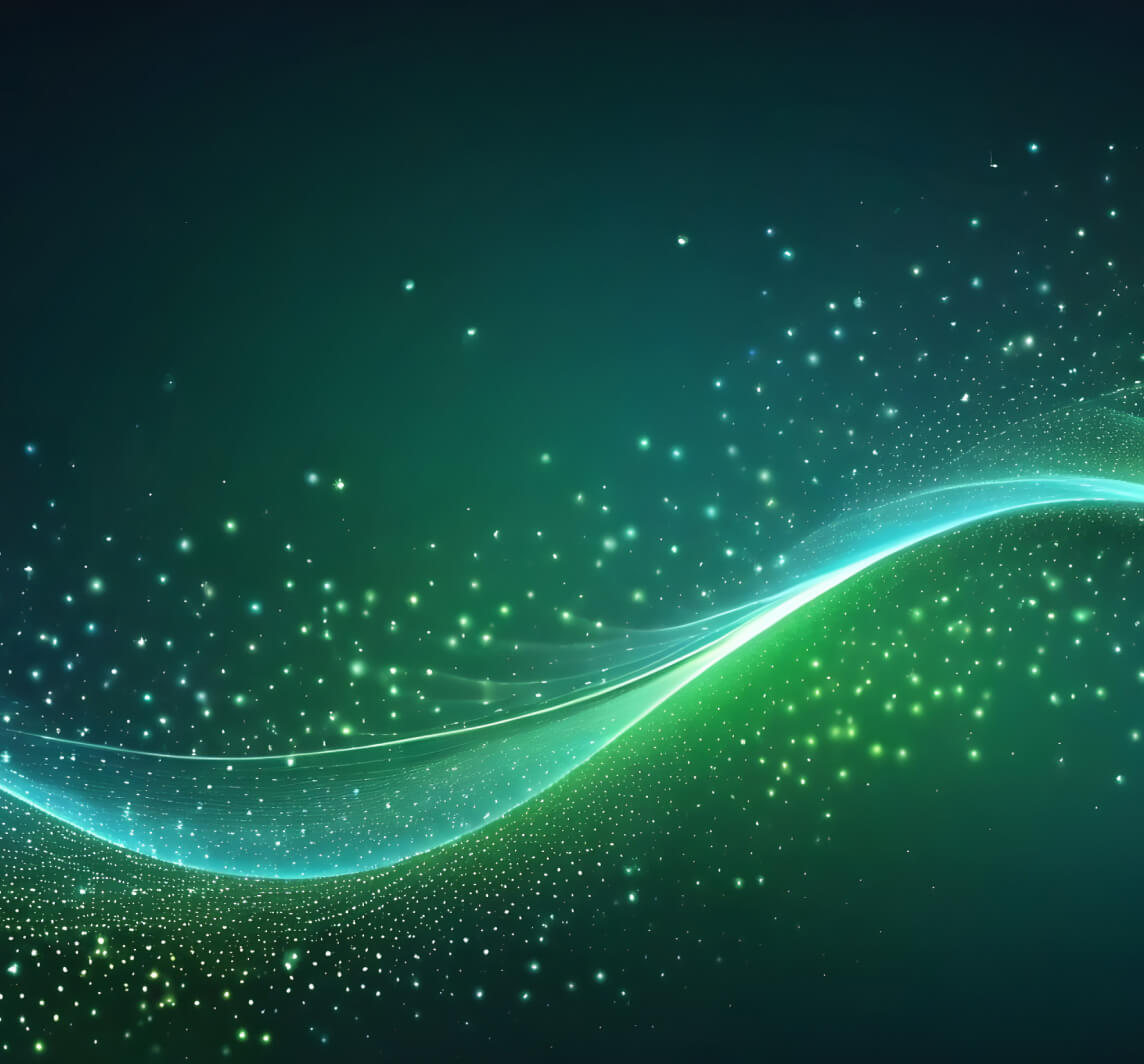 Green waves and dots