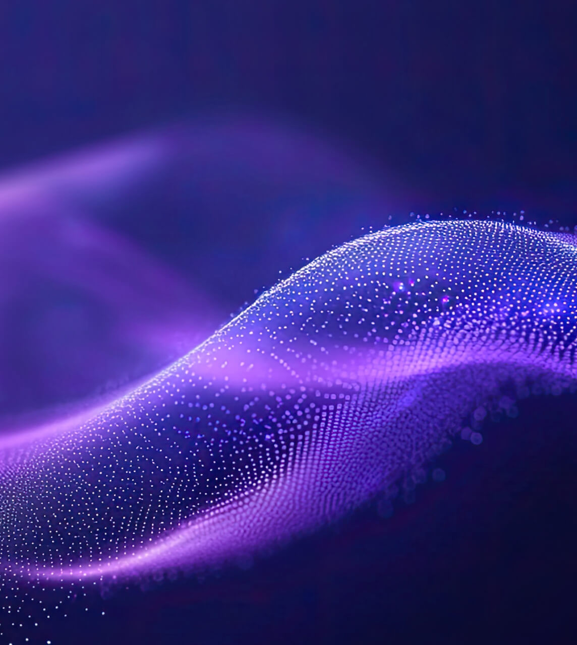 A Visual Wave Of Dots In Different Shadres Or Purple And Lilac