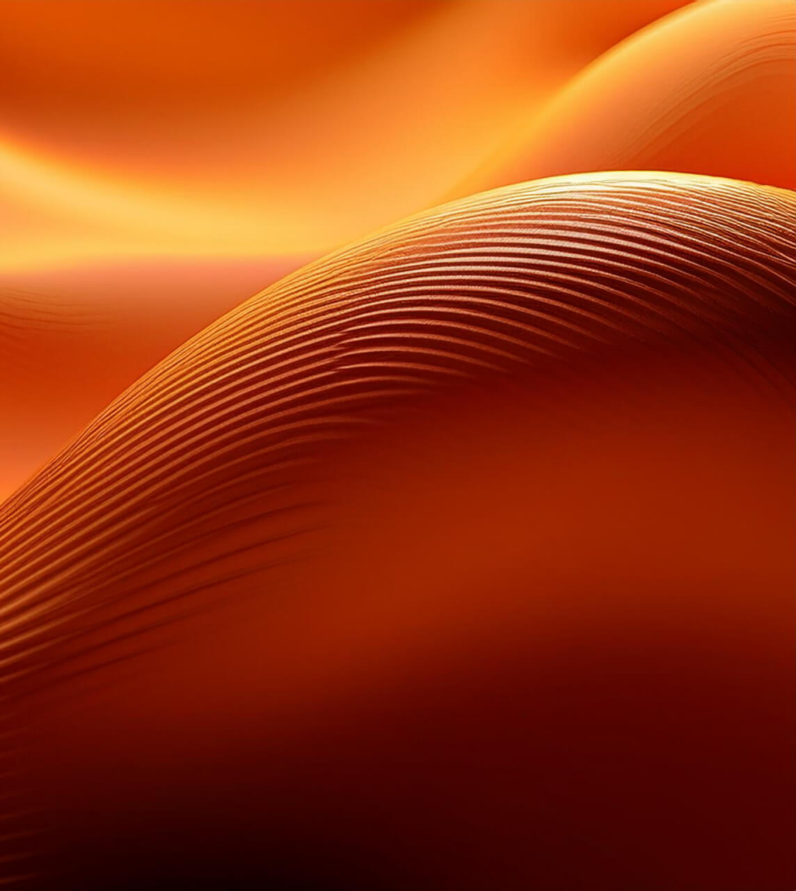 Firefly orange colours soft wave 3d render soft wave digital abst (1)