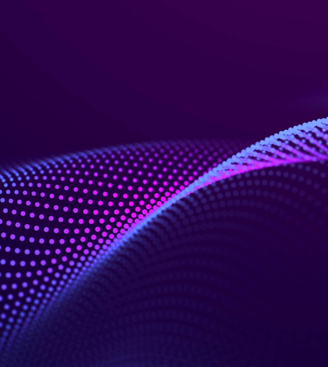 Blue and purple dots in a wave like motion