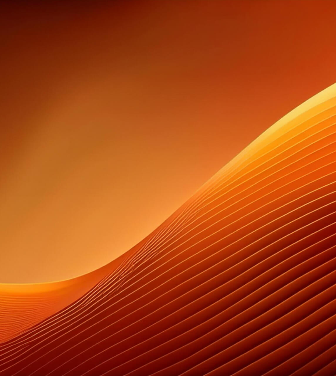 Firefly orange colours soft wave 3d render soft wave digital abstract